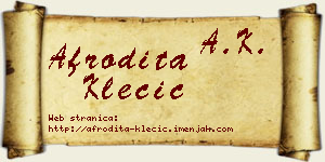 Afrodita Klecić vizit kartica